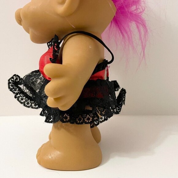 Vintage Russ Troll Doll Red Hot With Lingerie 7 Inch Tall Toy Stains - Picture 8 of 16